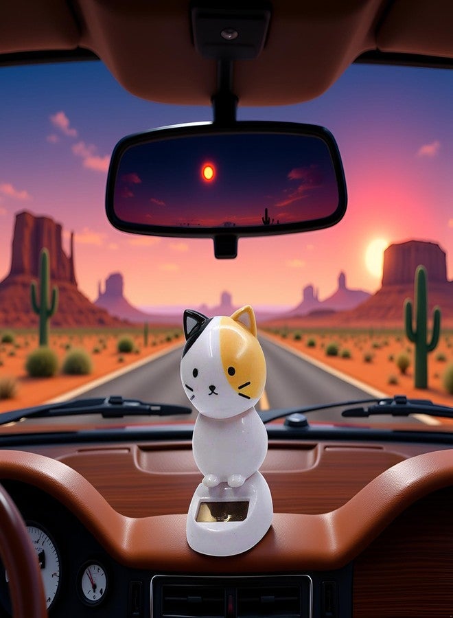 Bwexxt Solar Wobble Figures, Solar Dancing Cat, Bobble Head Cat Ornaments, Innovative Cat Solar Figure Statue Car Dashboard Solar Bobble Head Figures, Solar Power Kits,Funny Ornaments Decorations - Image 4